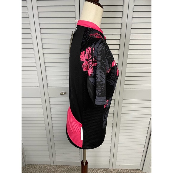 Zero Bike Cycling Jersey full zip black pink gray women's size medium - NWT - Picture 2 of 5